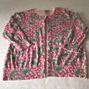 L.L. Bean 🦐 & 🦀 3/4 Sleeve Cardigan